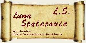 Luna Staletović vizit kartica